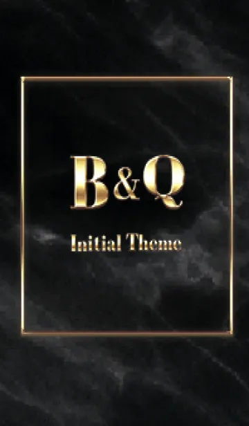 [LINE着せ替え] 【 B&Q 】Initial Theme Gold - ブラックの画像1