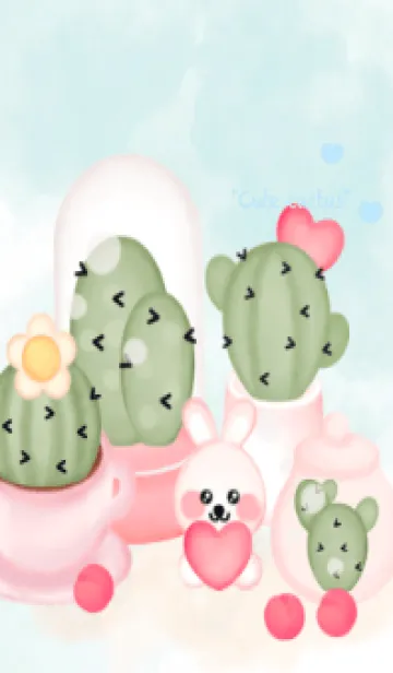 [LINE着せ替え] I love cactus 69 :)の画像1