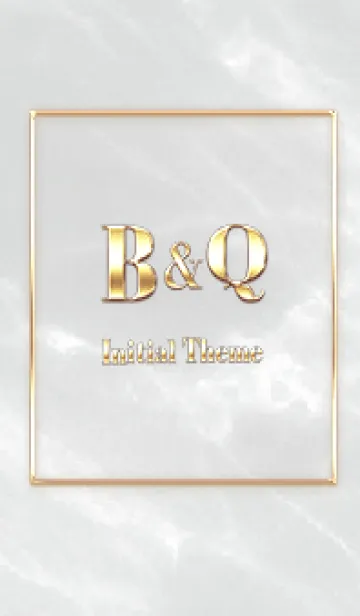 [LINE着せ替え] 【 B&Q 】Initial Theme Gold - グレーの画像1