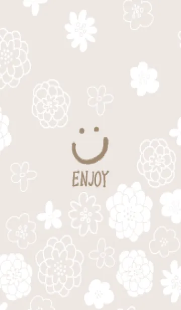 [LINE着せ替え] 大人シンプル白いお花10の画像1