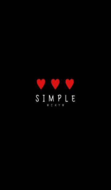 [LINE着せ替え] SIMPLE HEART - BLACK 2の画像1
