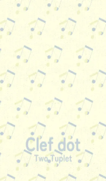 [LINE着せ替え] 2連符柄  エッグシェルの画像1