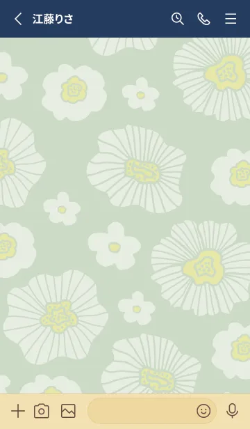 [LINE着せ替え] 白いお花たくさん17の画像2