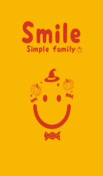 [LINE着せ替え] スマイル＆ハロウィン 山吹色の画像1