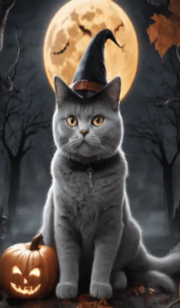 [LINE着せ替え] Halloween British Shorthairの画像1