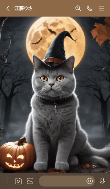 [LINE着せ替え] Halloween British Shorthairの画像2