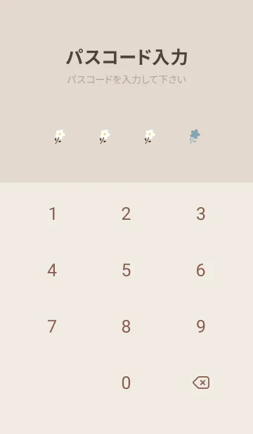 [LINE着せ替え] ブルーベージュ。お花ホワイト。の画像4