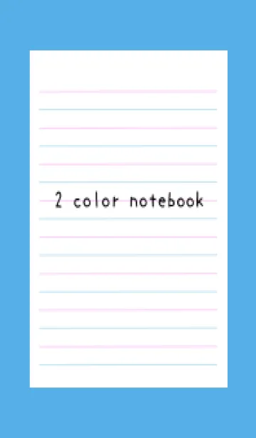 [LINE着せ替え] 2色ノート/ピンク&ブルー/ブルーの画像1