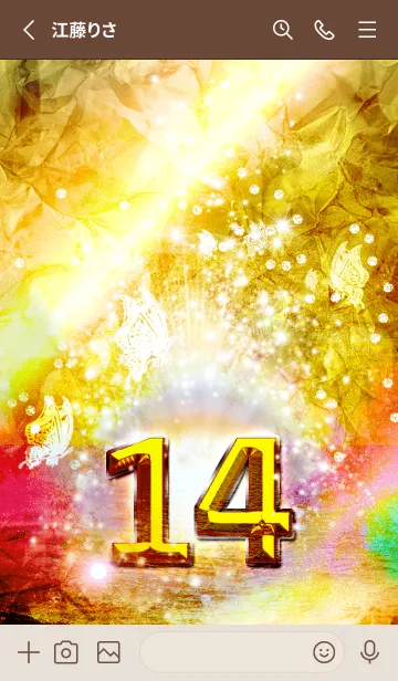 [LINE着せ替え] 幸運のラッキーナンバー✨【14】の画像2