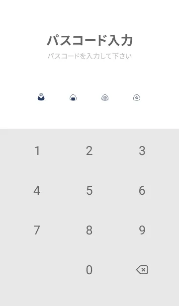 [LINE着せ替え] ちいさなおにぎり / 白とネイビーの画像4