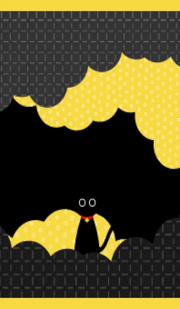 [LINE着せ替え] 暗闇の黒猫 黄色の画像1
