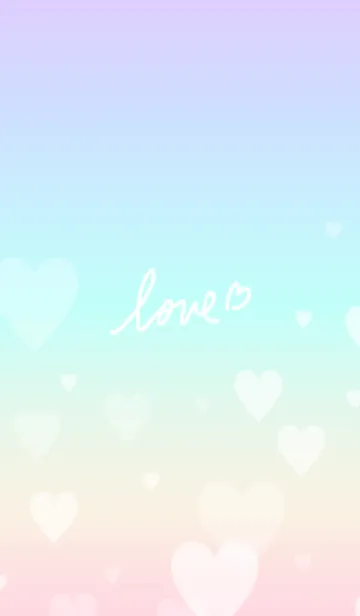 [LINE着せ替え] グラデーション ハート柄26の画像1