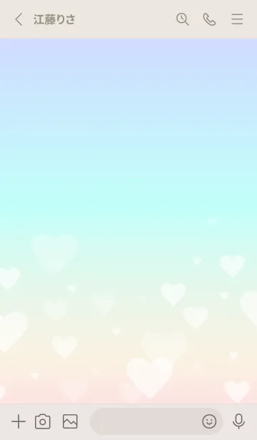 [LINE着せ替え] グラデーション ハート柄26の画像2