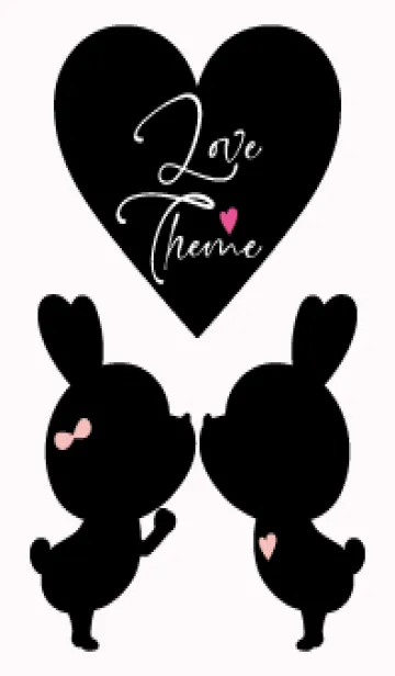 [LINE着せ替え] LOVE THEME Black & Pink.14の画像1