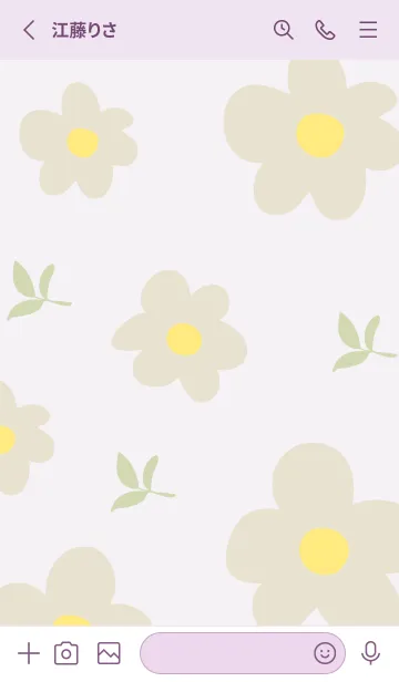 [LINE着せ替え] くすみカラー 北欧風 花23の画像2