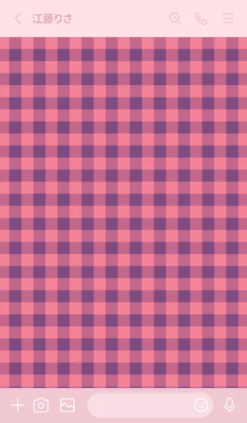 [LINE着せ替え] ハート ギンガムチェック 99の画像2