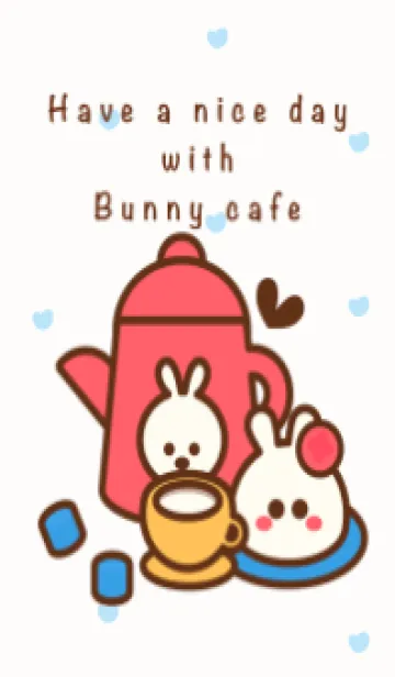 [LINE着せ替え] Happy bunny cafe 10の画像1