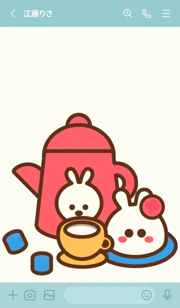 [LINE着せ替え] Happy bunny cafe 10の画像2