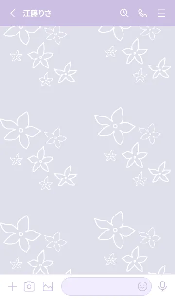[LINE着せ替え] 白い線の小さい花21の画像2