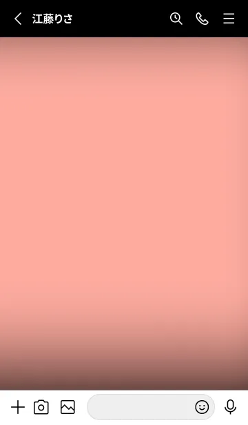 [LINE着せ替え] Black &  Salmon Pink Theme V5 (JP)の画像2