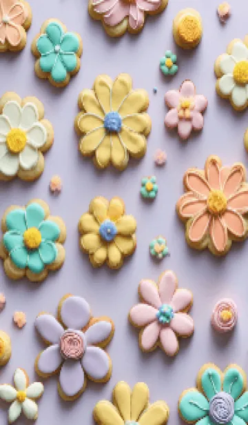 [LINE着せ替え] Flower shaped cookies 2の画像1