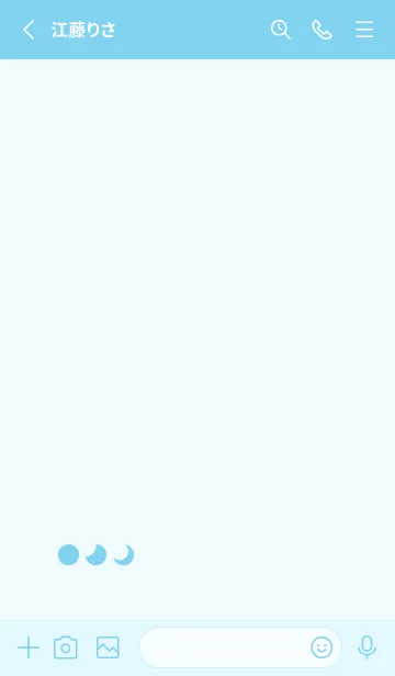 [LINE着せ替え] 三日月(blue12)の画像2