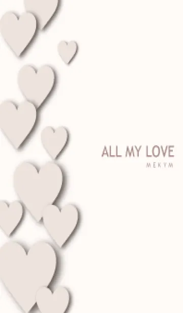 [LINE着せ替え] ALL MY LOVE-BEIGE HEART 11の画像1