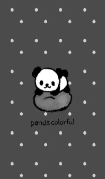 [LINE着せ替え] Panda colorful Polka dots - monochromeの画像1