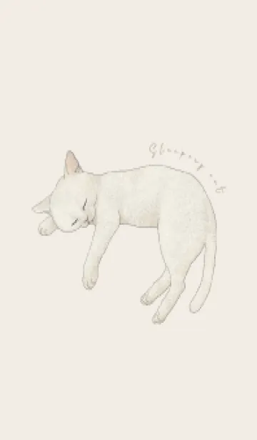 [LINE着せ替え] Sleeping cat - 白猫 -の画像1