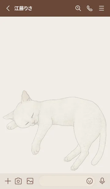 [LINE着せ替え] Sleeping cat - 白猫 -の画像2