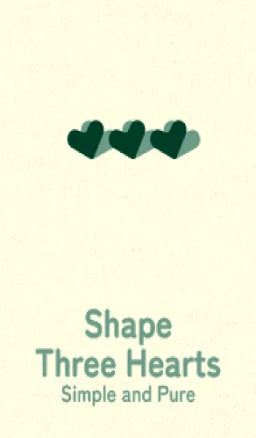 [LINE着せ替え] 3つのハート型の着せかえ 海松藍色の画像1