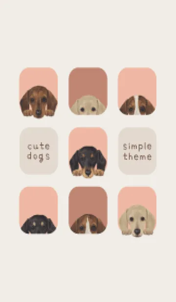 [LINE着せ替え] DOGS - ダックスフンド - サーモンピンクの画像1