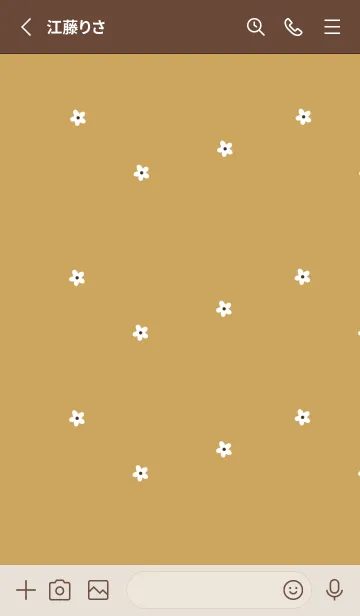 [LINE着せ替え] くすみイエロー。お花柄。の画像2