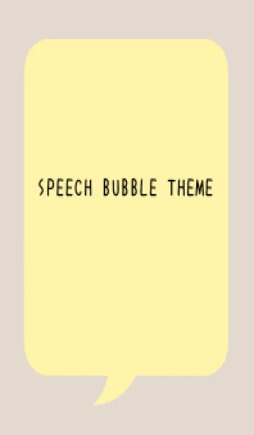 [LINE着せ替え] コミック風カラー吹出/ライトイエロー/BEの画像1