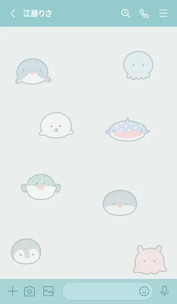 [LINE着せ替え] bluegreen♡sea face06_1の画像2