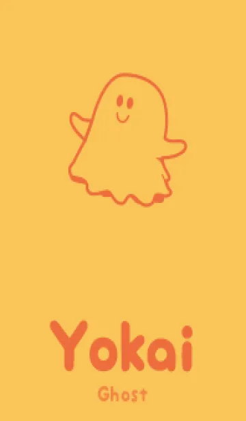 [LINE着せ替え] 妖怪 ゴースト サフランイエローの画像1
