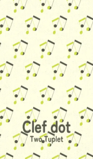 [LINE着せ替え] 2連符柄  レタスグリーンの画像1