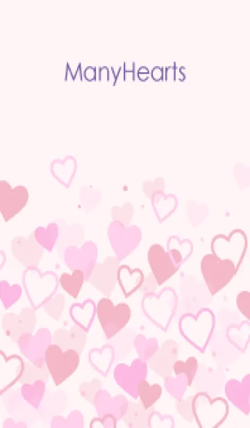 [LINE着せ替え] Many Hearts-PINK 88の画像1