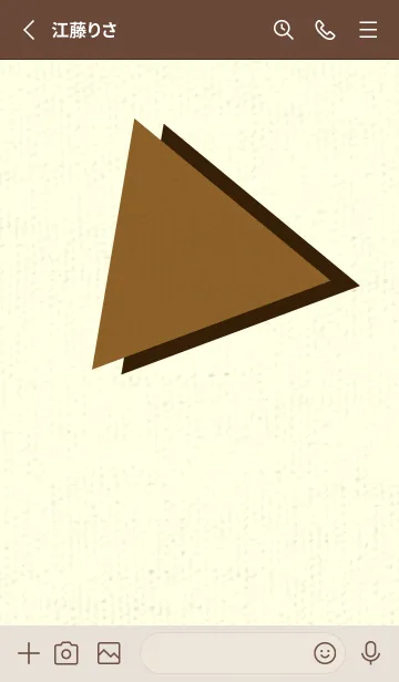 [LINE着せ替え] 三角型の着せかえ タバコブラウンの画像2