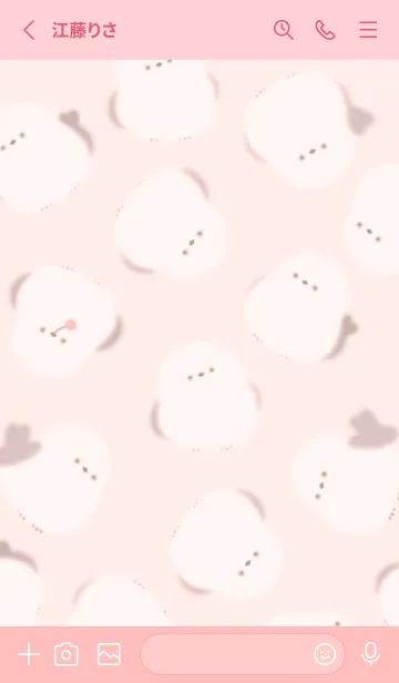 [LINE着せ替え] babypink♡まあるい鳥04_1の画像2