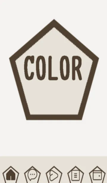 [LINE着せ替え] brown color I43の画像1