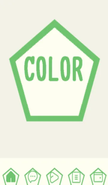 [LINE着せ替え] green color I81の画像1