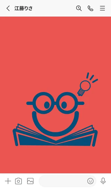 [LINE着せ替え] スマイル＆スタディ ポピーレッドの画像2