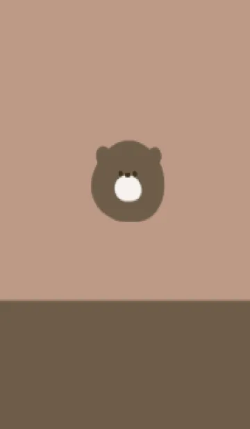 [LINE着せ替え] ベージュとブラウン。ツートン。くま。の画像1