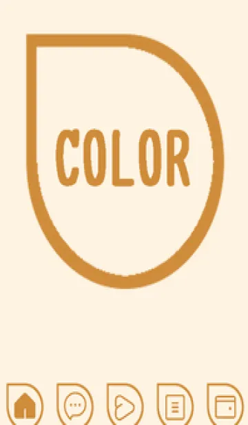 [LINE着せ替え] brown color J44の画像1