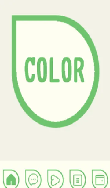 [LINE着せ替え] green color J81の画像1