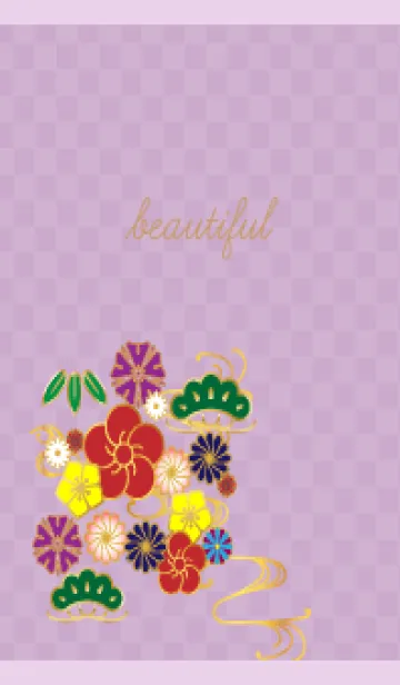 [LINE着せ替え] 綺麗な華 薄い紫の画像1