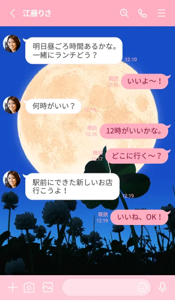 [LINE着せ替え] 七つ葉のクローバー & Full Moon #3-16の画像3