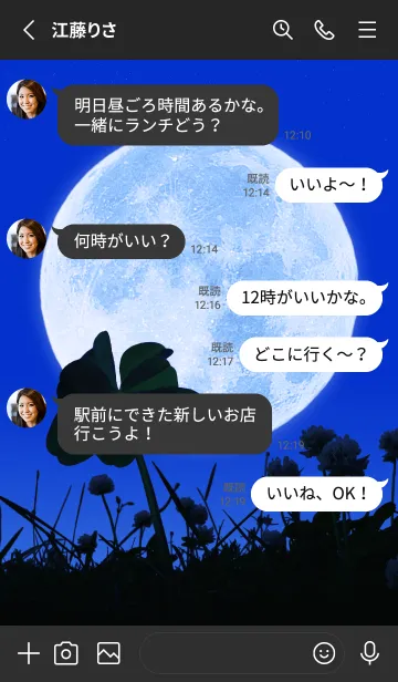 [LINE着せ替え] 七つ葉のクローバー & Full Moon #2-17の画像3