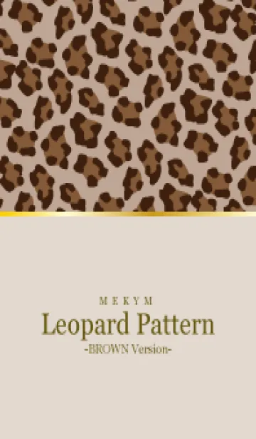 [LINE着せ替え] Leopard Pattern - BROWN 34の画像1